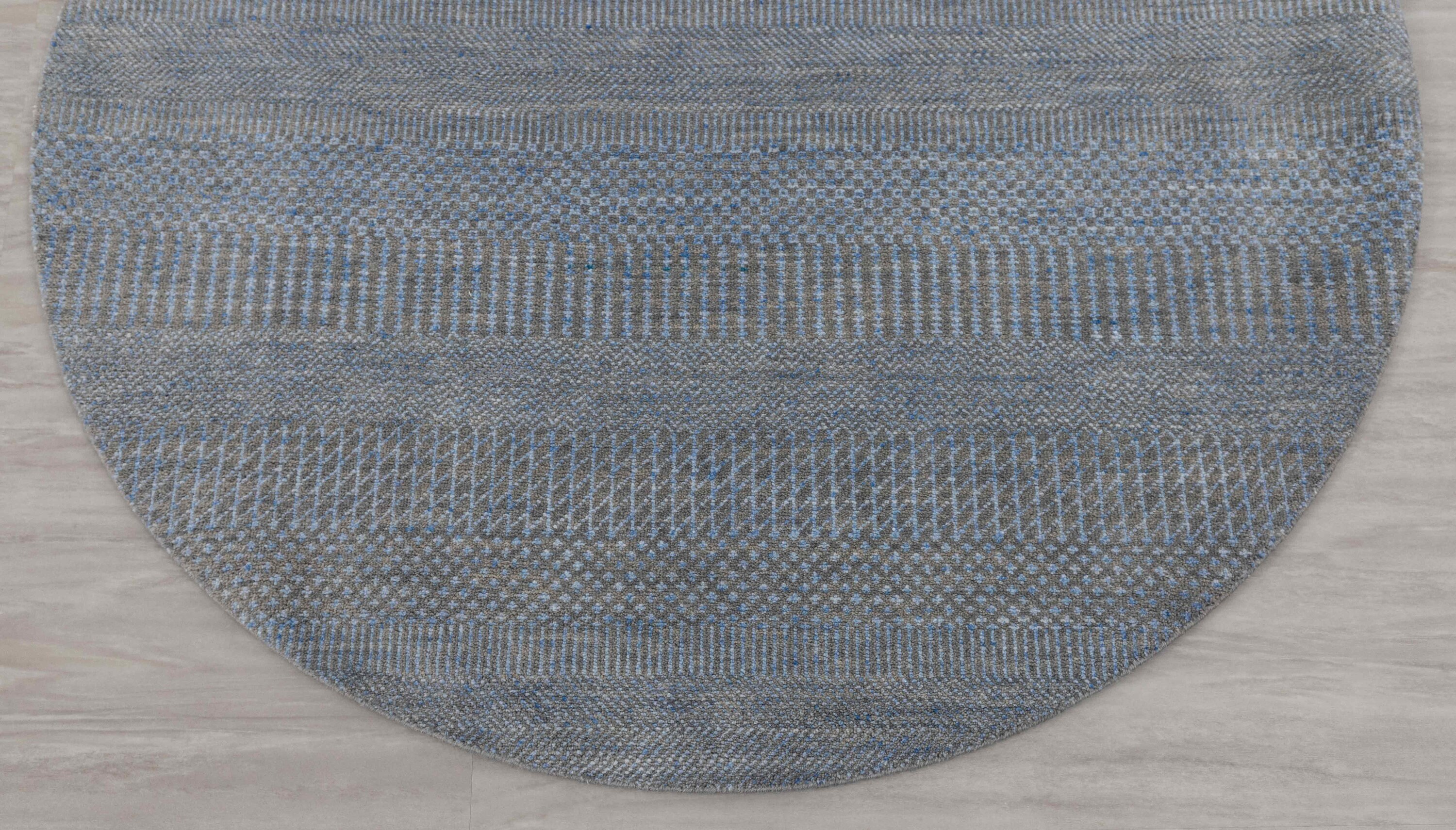 4x4 / 120x120 Cms Round Rug Wool & Silk Rug Handmade Rug Etsy