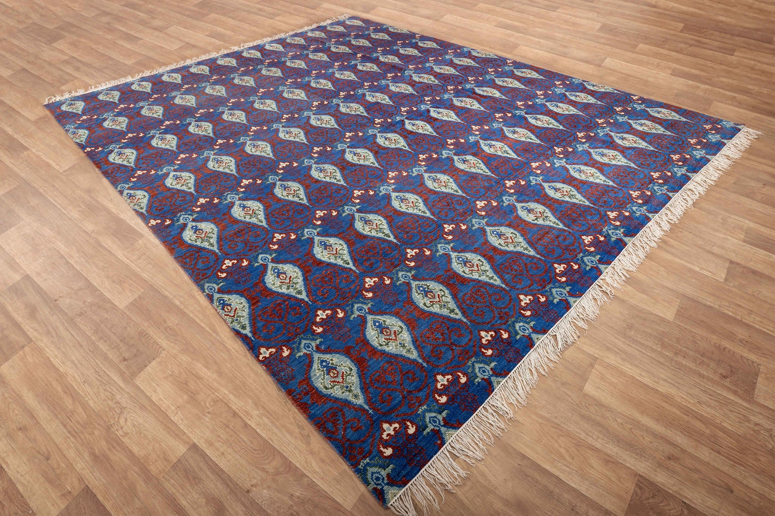 12x15 Oversize Large Rug Handmade Wool Blue Indian Rug 7990 Etsy