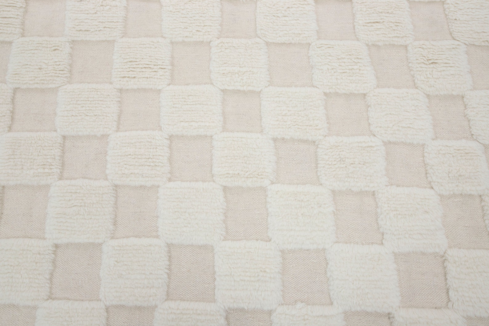 Ivory White Cheque Soft Wool Rug Moroccan Beni Ourain Hand - Etsy