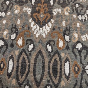 8x10 Area Rug Wool Ikat Low Pile Vintage Finish Rug #2678(242x300 Cms.) image 6