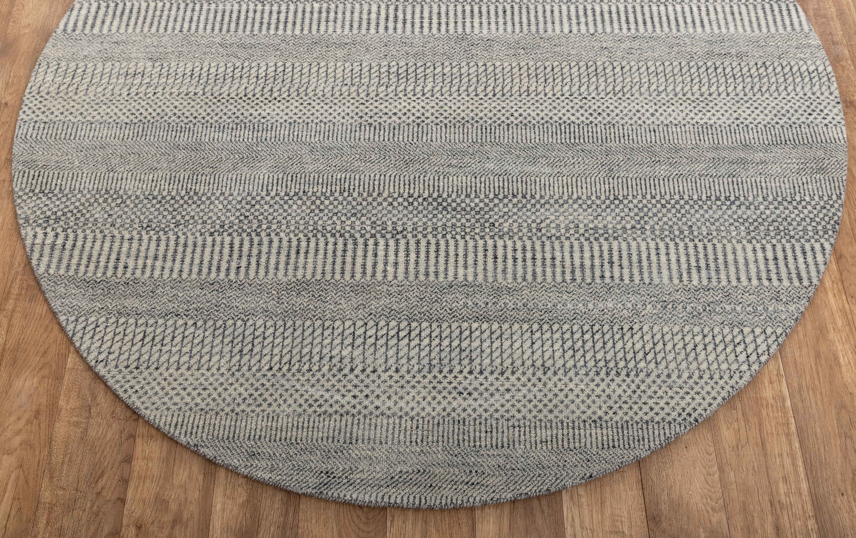 5x5 / 150x150 Cms Round Rug Wool & Silk Rug Handmade Rug Etsy