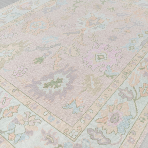 Pink Wool Rug Oushak - Etsy