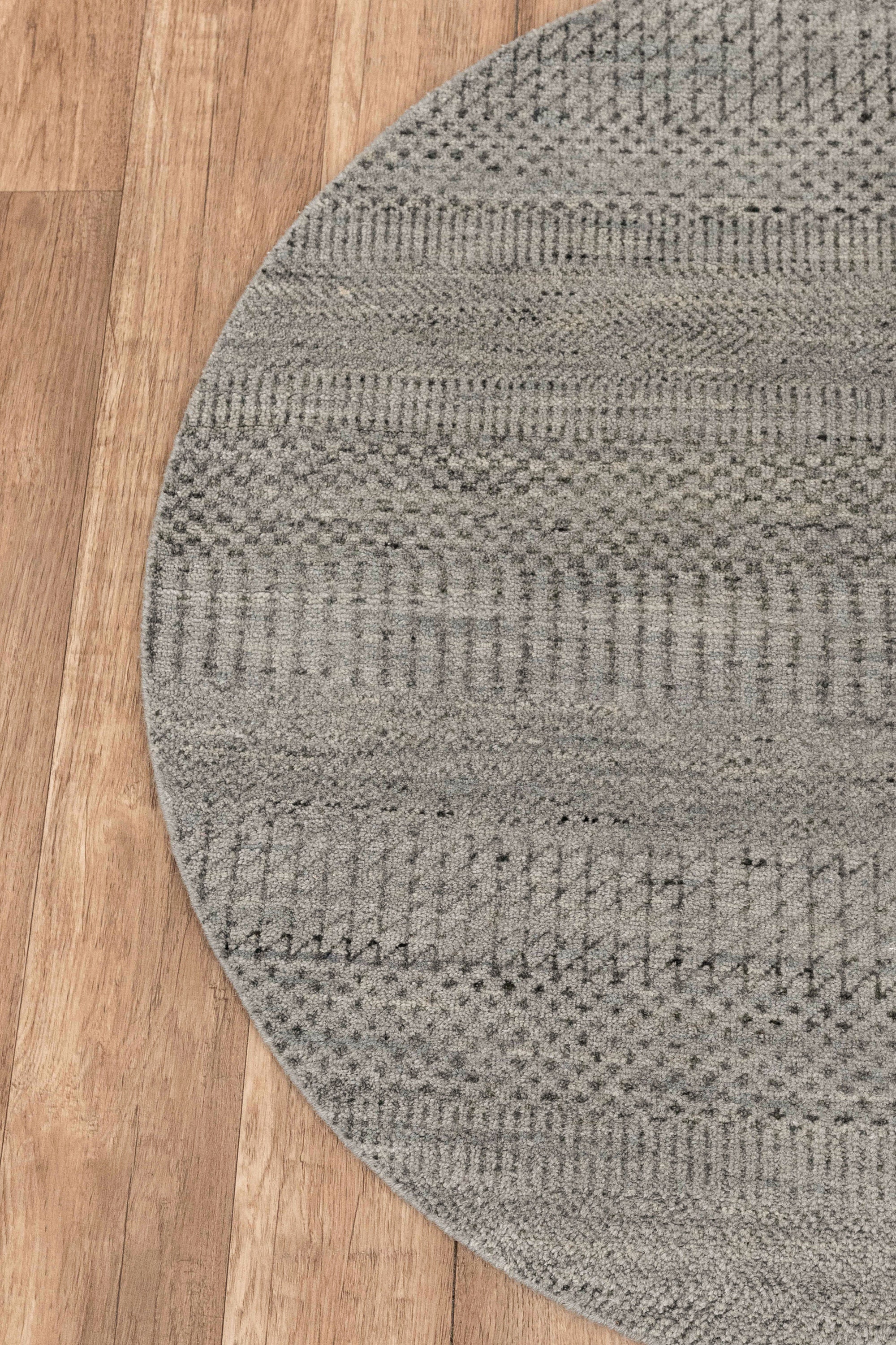 3x3 Round Area Rug Contemporary Style Handmade Wool Silk Soft Etsy