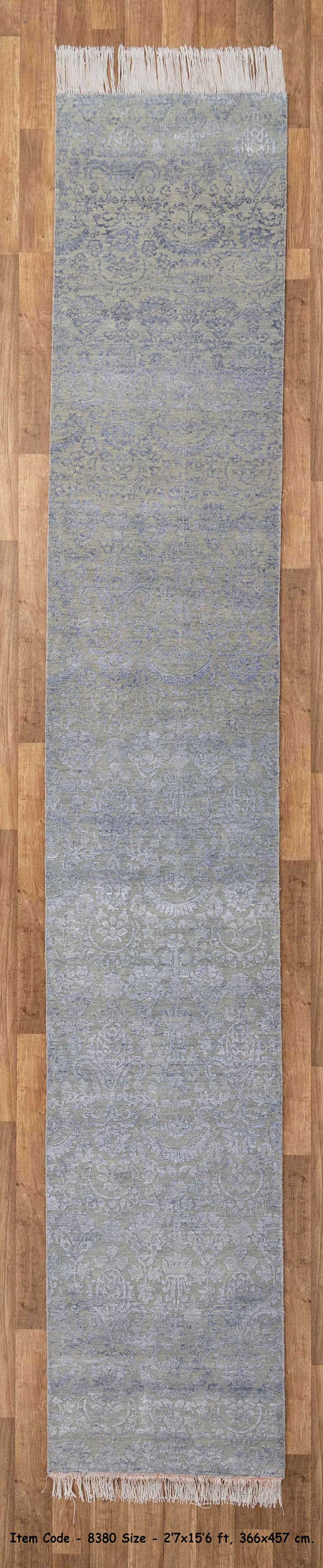 2'7x15'6 Ft. Runner Handmade Wool & Silk Runner Rug #8380 - Etsy UK
