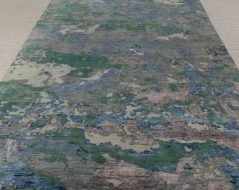 10 x 14 karpet abstracte stijl handgemaakte wollen en zijden vloerkleden #8965 (300 x 450 cm.)
