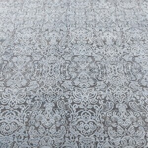8x10 Rug Grey Silver Modern Deco Hand Knotted Grey Silver Carpet #8538 (242x300 Cms.) image 2