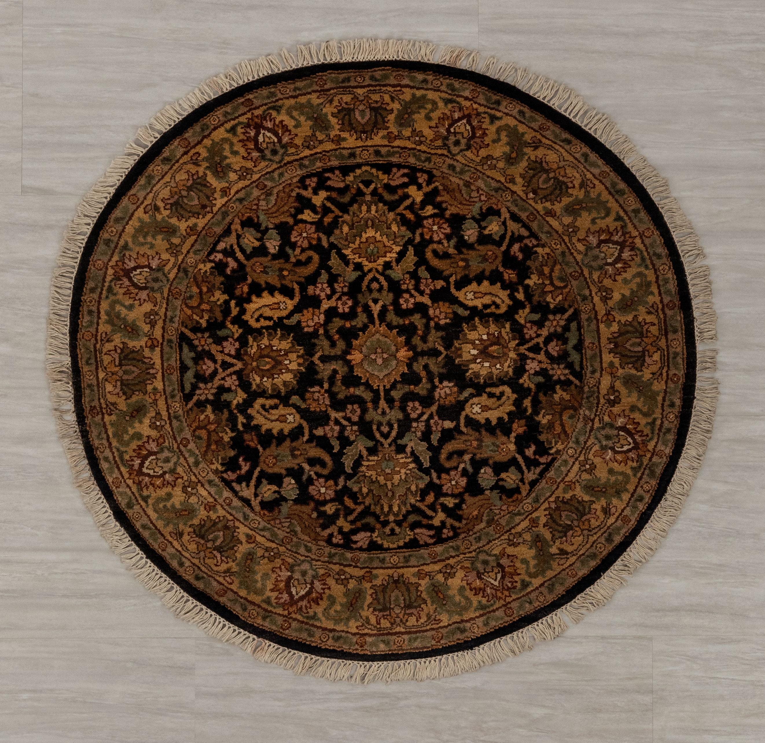 4 Foot Round Handmade Area Rug Persian Design Rug Free Etsy