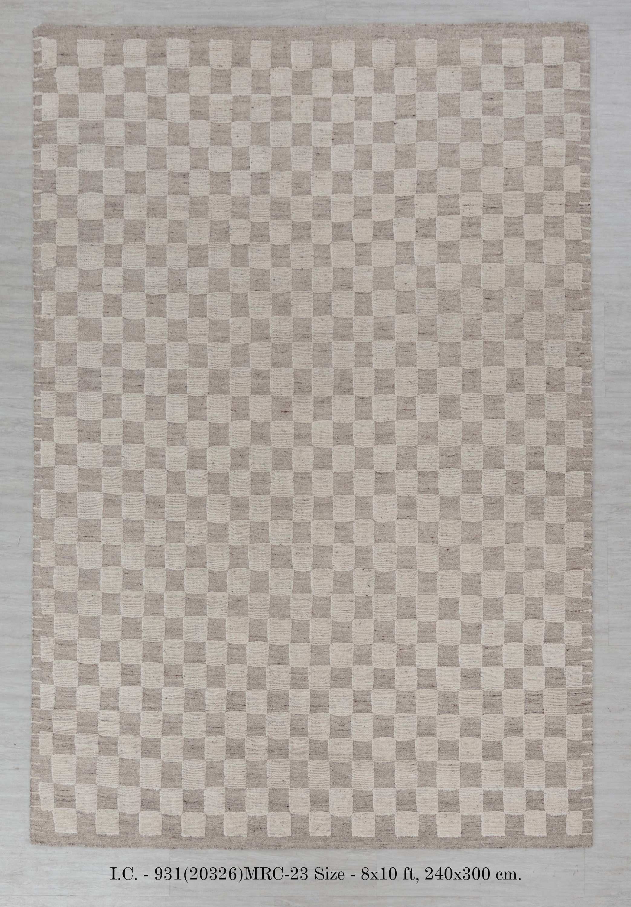 Grey Cream Cheque Soft Wool Rug Moroccan Beni Ourain Hand - Etsy