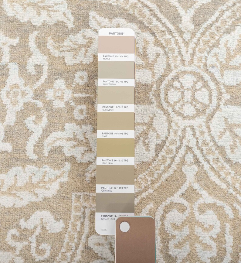 Puede incluir: Una carta de colores con muestras de color Pantone. Las muestras est&aacute;n etiquetadas con el nombre y el n&uacute;mero del color Pantone. Los colores van del marr&oacute;n claro al marr&oacute;n oscuro.