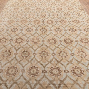 10x14 (300x450 cms.) Übergangsteppich Handgefertigt Wolle Beige Kamel #7788
