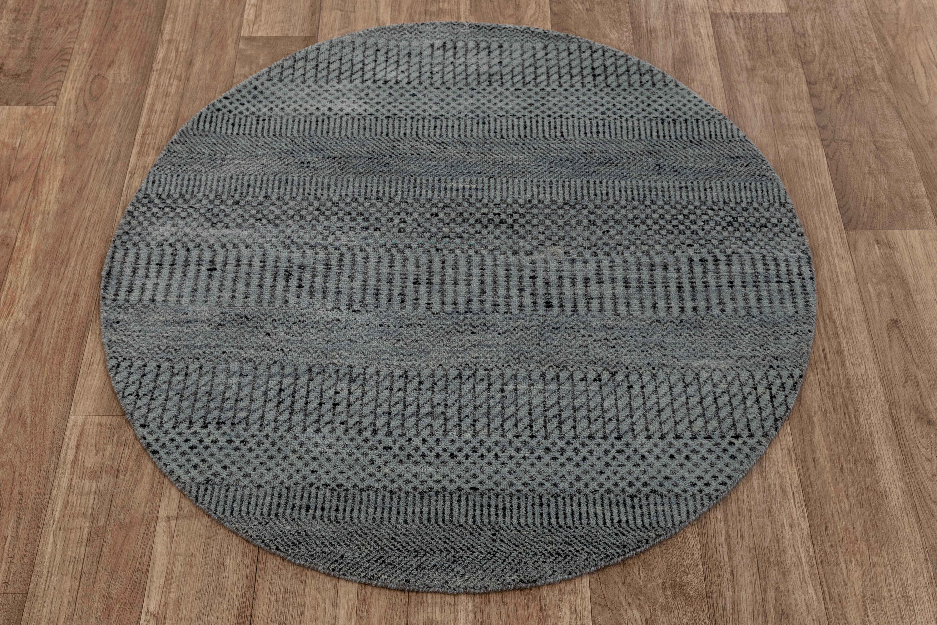 3x3 Round Area Wool Rug 3 Foot Round Handmade Sheep Wool Etsy