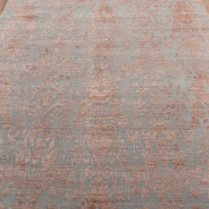 8X10 Rug Grey Copper Modern Transitional Rug Style Handmade Rug #2734 (242x300 Cms.) image 2