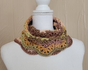 Lacy Cowl / Lacy Neck Warmer / Cowl Neck Scarf / Crochet Neck Warmer/ Knit Snood/ Circular Scarf/ Tube Scarf