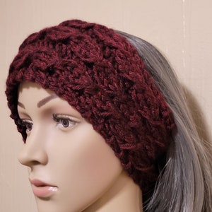 Knit Headband, Ear Warmer, Wide Headband, Chunky Headband, Knit Head Wrap, Cable Knit Headband