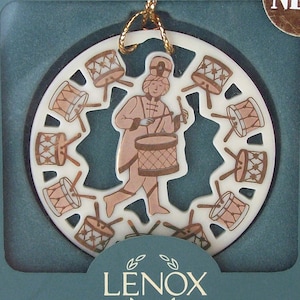 Lenox China 12 Drummers Drumming 12 Days of Christmas Ornament Twelve 1998