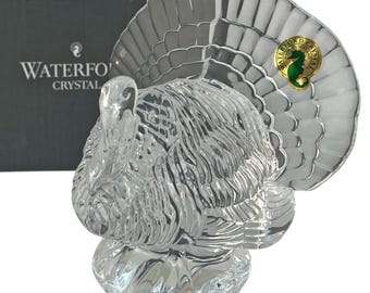 Waterford Crystal Thanksgiving TURKEY Mint 4 1/2" Made in Ireland Sculpture