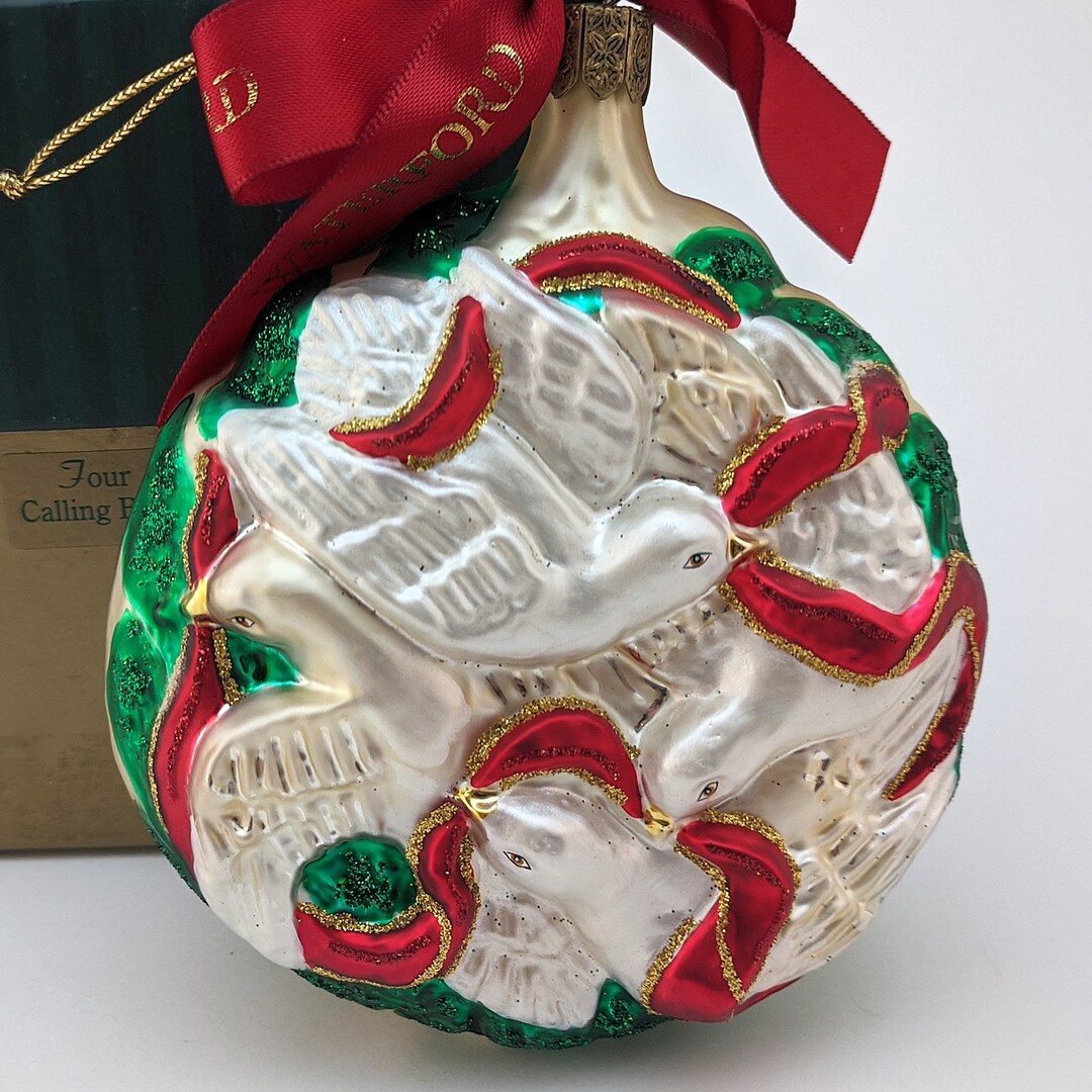 Waterford Crystal Holiday Heirlooms 4 Four CALLING BIRDS 12 Days Xmas ...