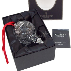 Waterford Crystal 2001 10th Annual Ball Spire Xmas Tree Ornament Upgraded Box