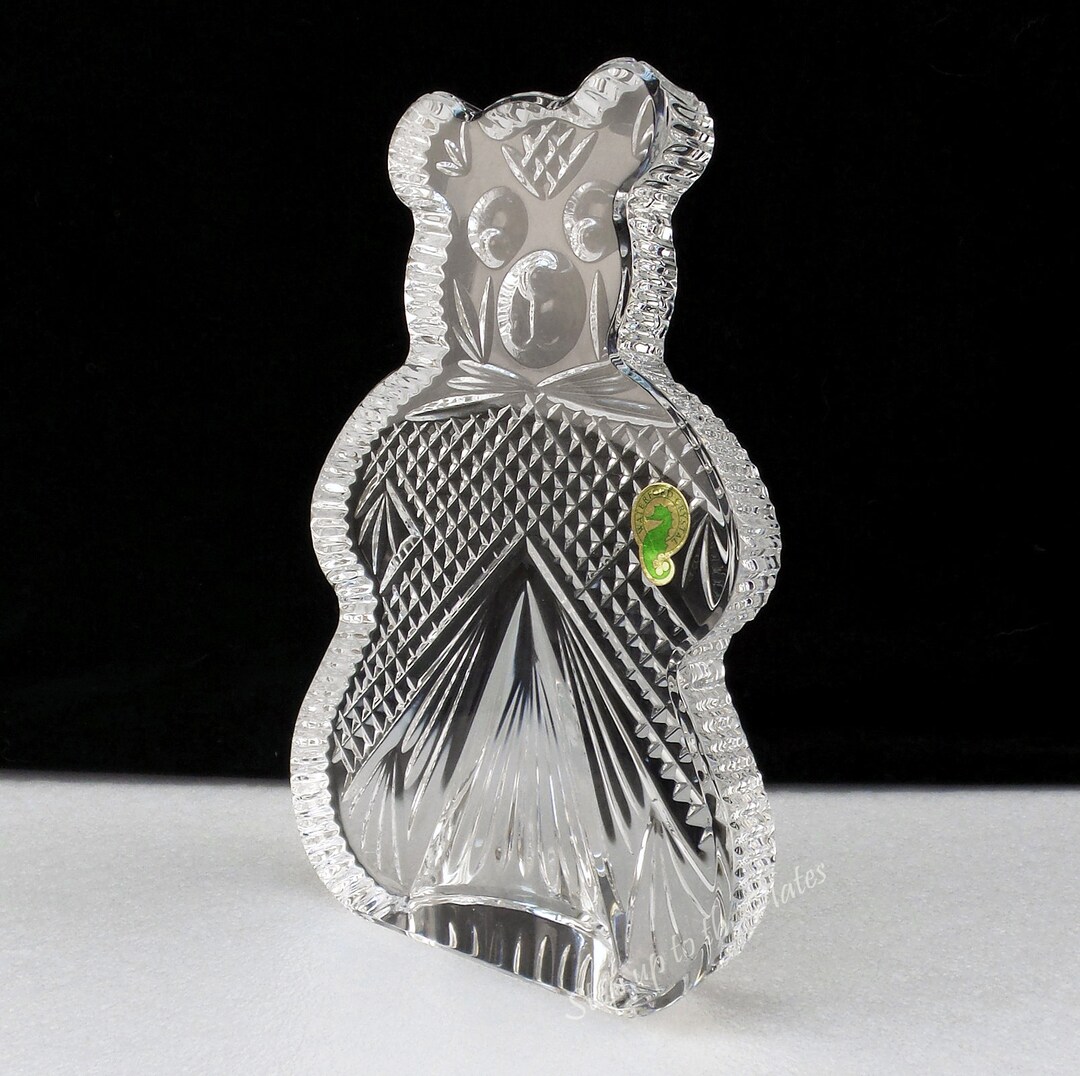 Waterford Crystal TEDDY BEAR Bookend Figurine Sculpture Etsy