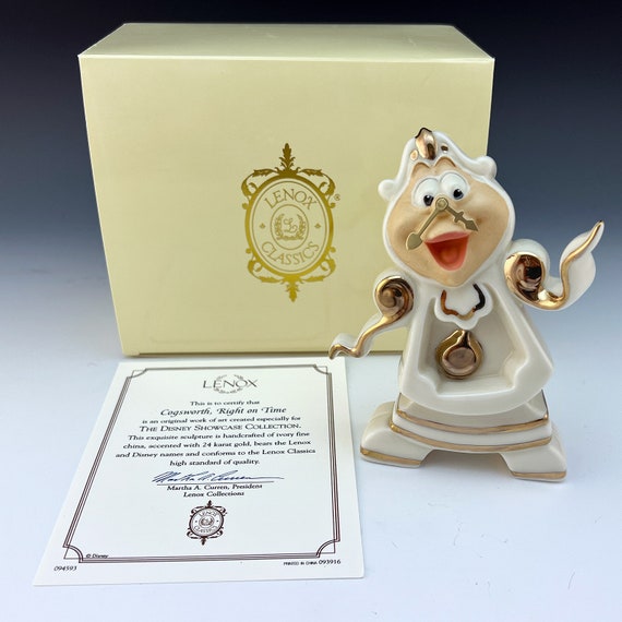 Lenox China COGSWORTH Right on Time Beauty & the Beast Disney