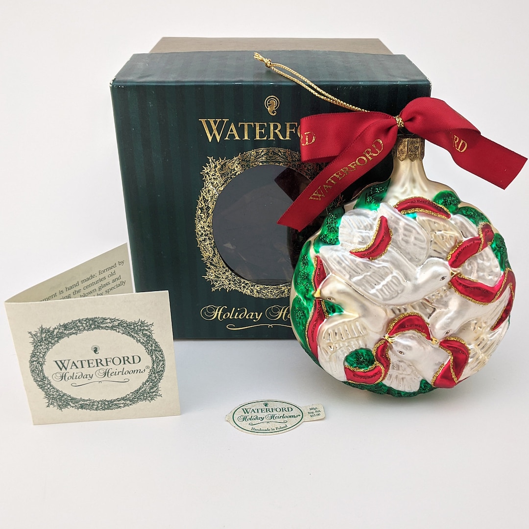 Waterford Crystal Holiday Heirlooms 4 Four CALLING BIRDS 12 Days Xmas Ornament Etsy