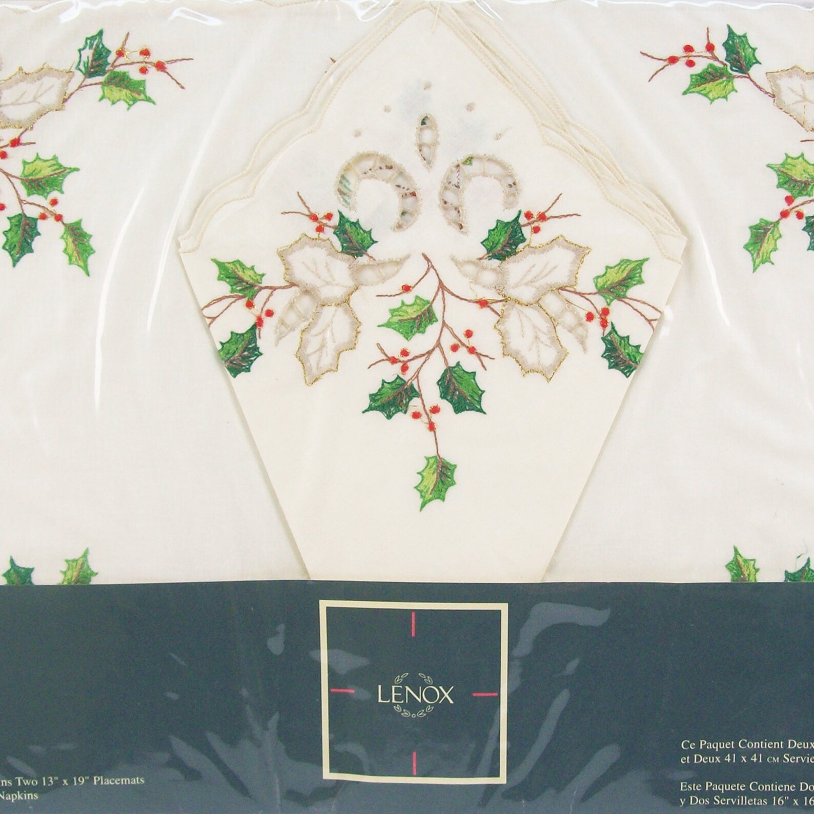 Lenox China HOLIDAY Xmas Linens 2 Ea 16 Napkin & Etsy