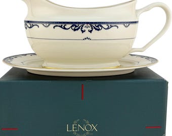 Lenox China LIBERTY Gravy Sauce Boat & Separate Liner 1st Quality Presidential Collection