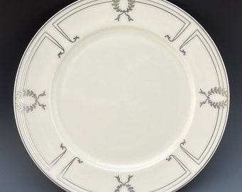 Lenox China 10 3/8" STERLING Silver Overlay Dinner Plate Laurel Leaf Vintage