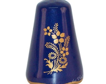 Lenox China COBALT Blue & Gold Thimble Very limited production ~ Vintage 1970s