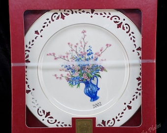 Lenox China New DELAWARE 2002 8th Annual Colonial Bouquet Collector Plate New Old Stock