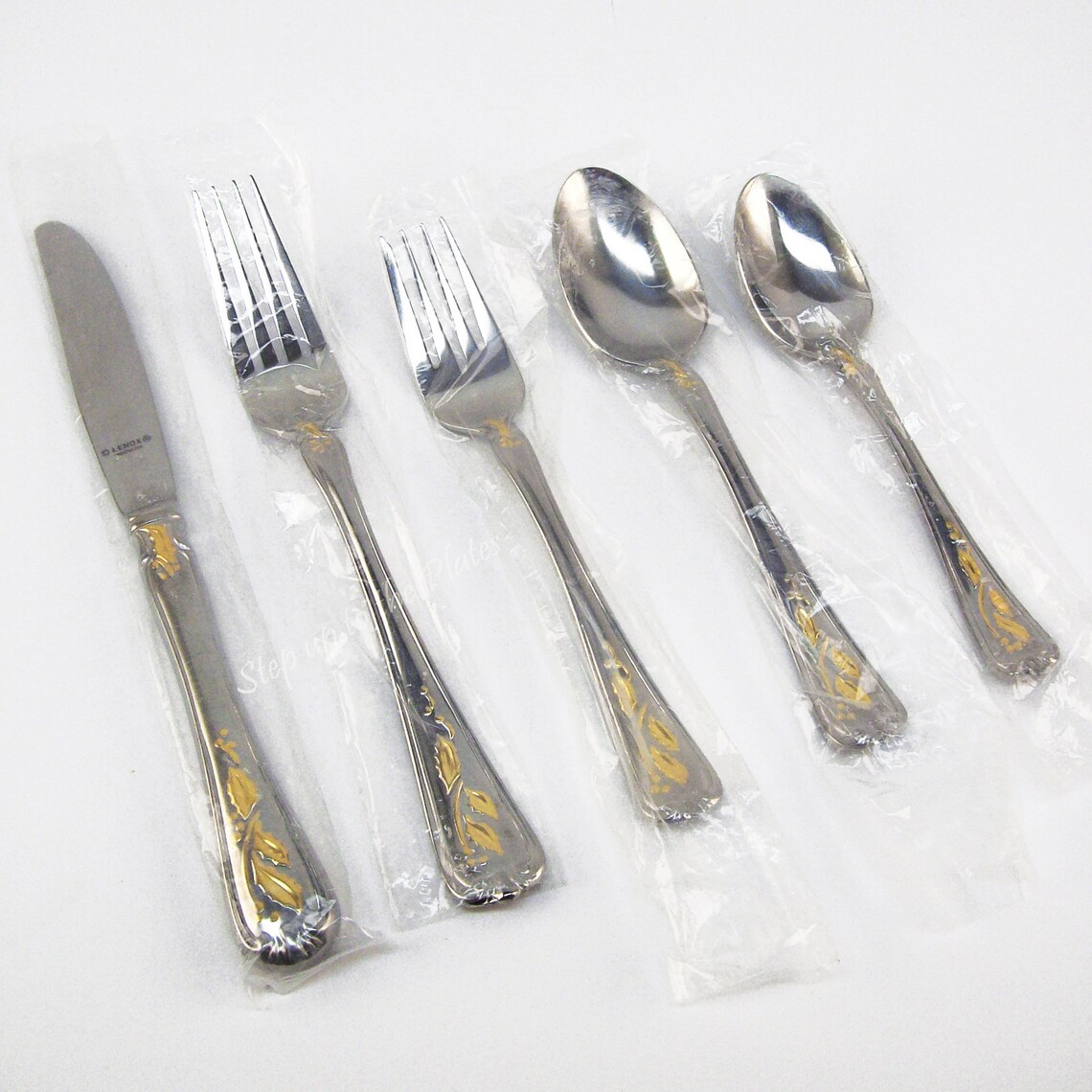 Lenox China Kirk Stieff GOLDEN HOLIDAY Xmas 18/8 Stainless Etsy