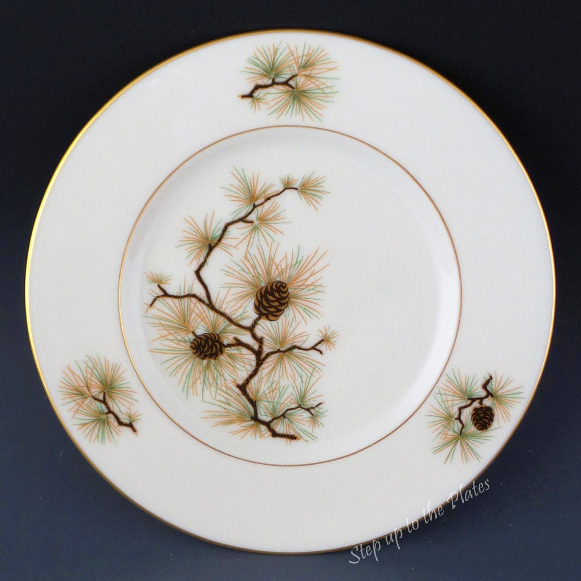 Lenox China PINE Cone W331 Bread & Butter Plate Use for Etsy