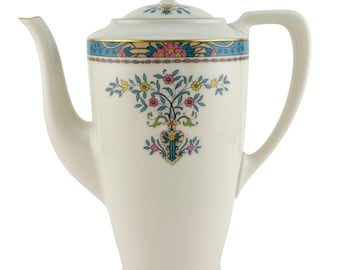 Lenox China Blue Tree Coffee Pot 6 Cup Vintage 1970s BlueTree CoffeePot