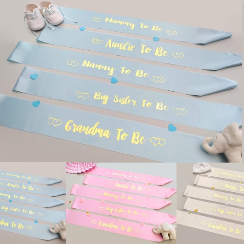 Big Sister to Be Sash Baby Shower Sash Etsy UK