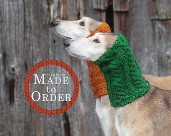 Dog snood for winter / Extra warm - 100% wool /  Warm snood for dog / Custom made / Available in all sizes from small to extra large