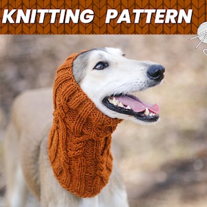 Dog snood knitting pattern / Winter snood for dog / Written and chart knitting instructions / All sizes included