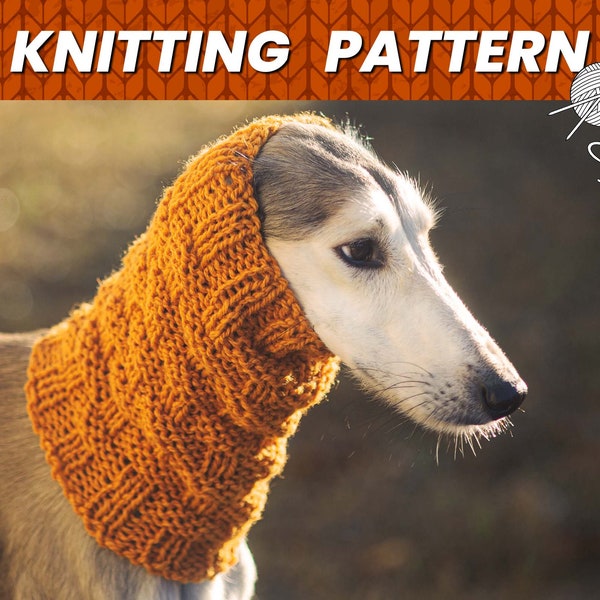 Knitting pattern for dog snood / Winter snood for dog / Written and chart knitting instructions / Suitable for all sizes