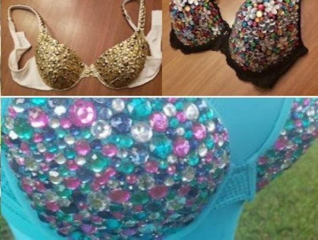 CUSTOM Rhinestone Rave Bra - Etsy