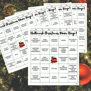 Hallmark Christmas Movie Bingo Cards 11-20 (Set of 10)