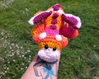 Pride Dragon Plush, Crochet Shoulder Pal