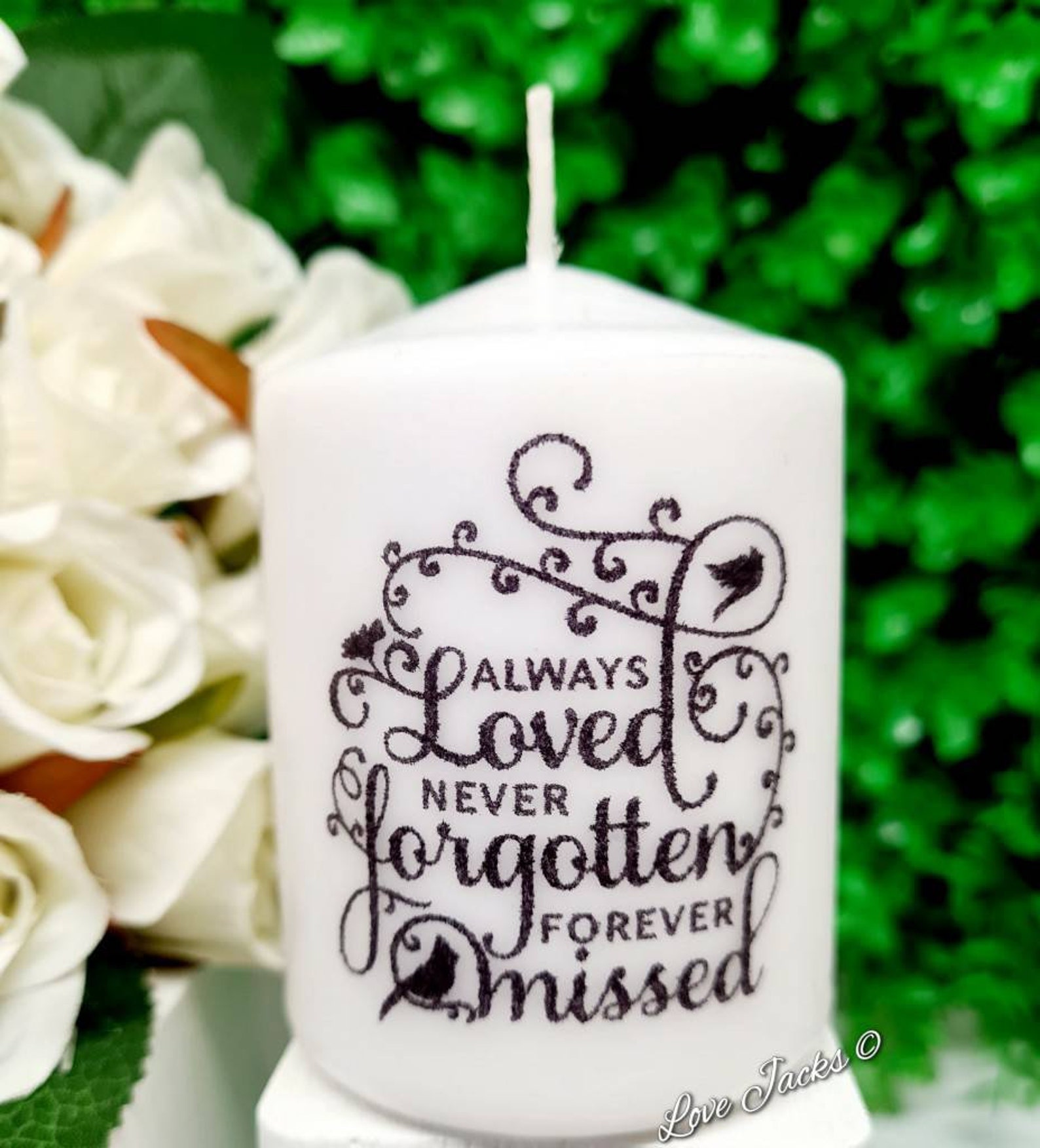 Memorial Candle Always Loved Never Forever Missed Etsy