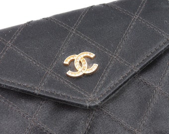Vintage Chanel Black Quilted Leather Coin Purse -  Israel