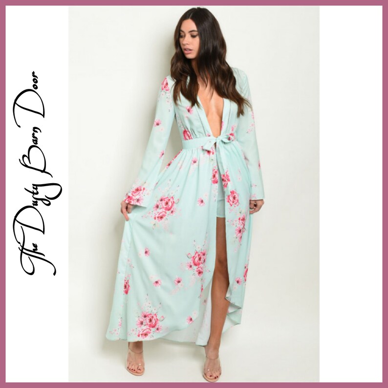 Mint Kimono /& Matching Shorts