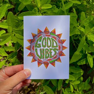 boas impressões Notecard | boas impressões cartão comemorativo | Notecard desenhado à mão | cartão desenhado à mão | Notecard Groovy | cartão comemorativo | Qualquer cartão de ocasião