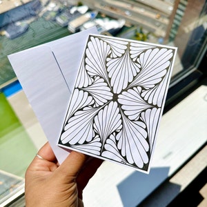Notecard originale / Notecard disegnato a mano / Notecard Zentangle / Notecard vuoto / Arte modello / Design originale / Notecard unico nel suo genere /