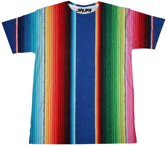 Mexicaanse Poncho Stripe Graphic Tee Premium All Over Print Mexicaanse Poncho Stripe Graphic Tee Premium All Over Print
