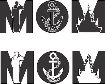 Navy Mom SVG