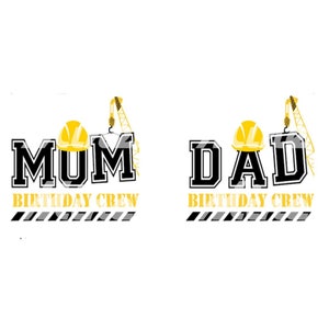MAMA en Papa verjaardag crew SVG en PDF
