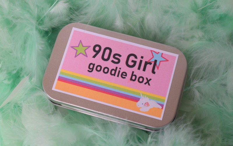 Mini Blast from the Past 90s Girl Goodie Box in Small Metal Tin, 90s …