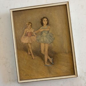 Vintage Mid-Century Framed Print of &quot;Deux Jeunes Ballerines&quot; by Paul Fried